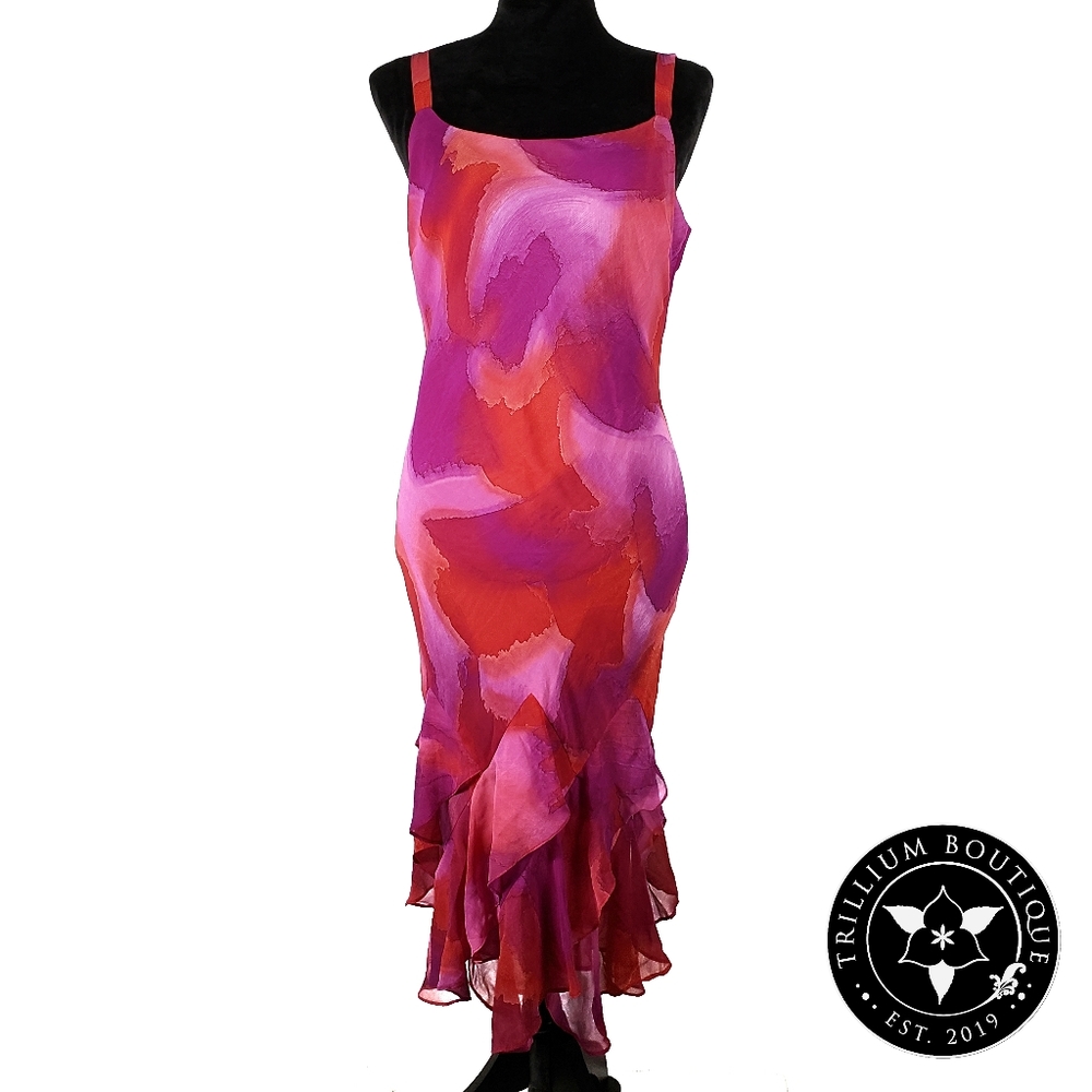 Joseph Ribkoff Women's Salsa Midi Ruffle Dress 10